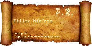 Piller Márta névjegykártya