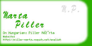 marta piller business card